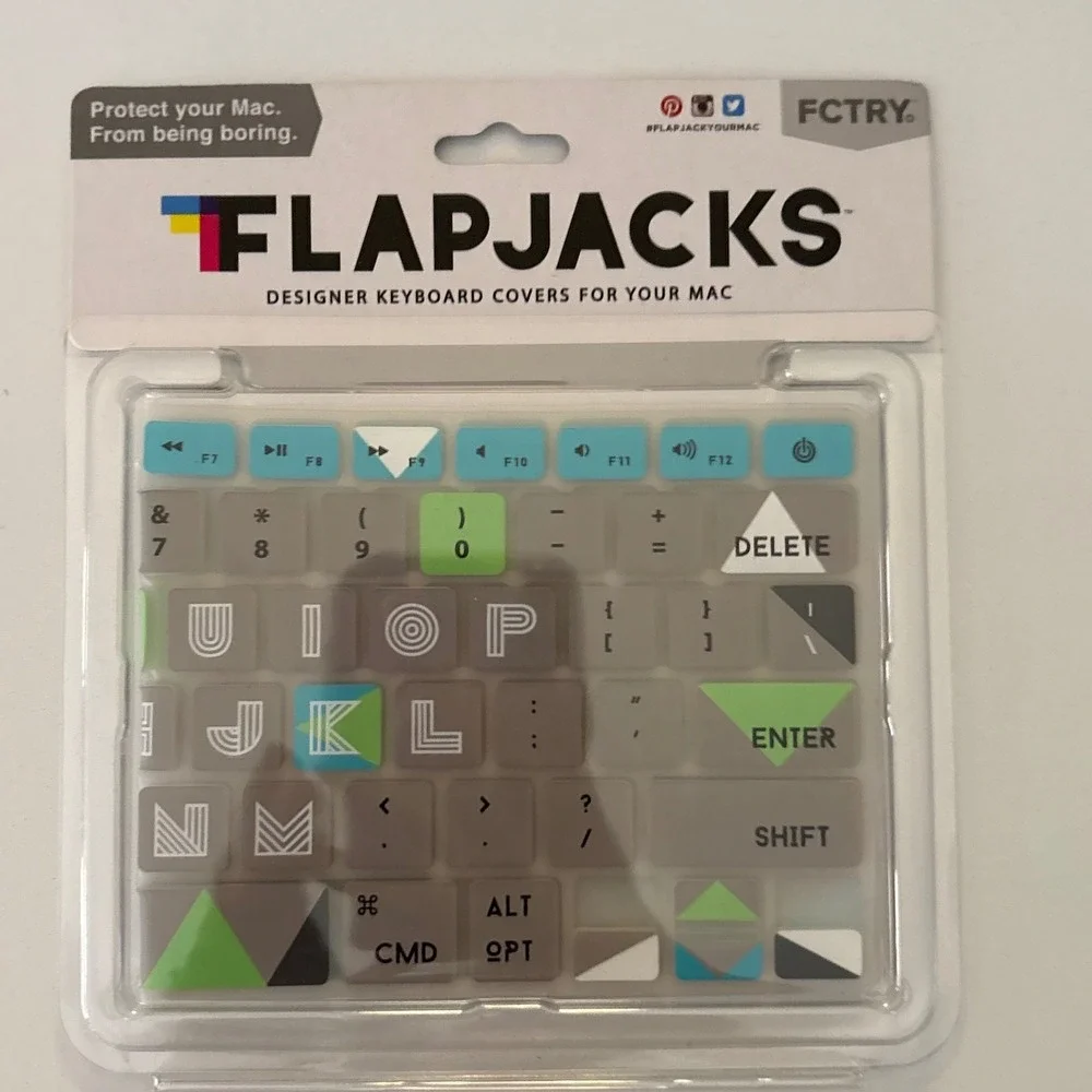 Flapjacks Designer Keyboard‎ Cover For MacBook Air Pro Desktop Lime Light New